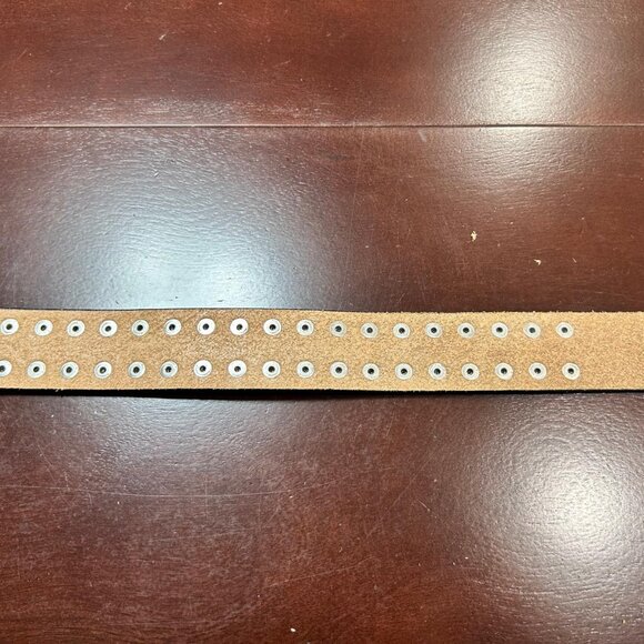 Christian Audigier Vintage Handmade Genuine Leather Belt (Stud Effect) - Picture 8 of 9